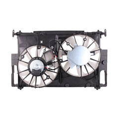 RADIATOR AND CONDENSER FAN ASSEMBLY WITH TWO FANS SIDE BY SIDE