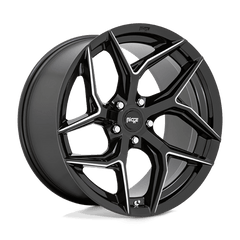 20X9 GLOSS BLACK MILLED 35MM Niche 1PC Wheel
