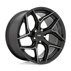 20X9 GLOSS BLACK MILLED 35MM Niche 1PC Wheel