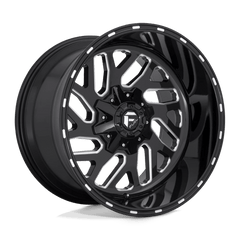 20X9 GLOSS BLACK MILLED 07MM Fuel 1PC Wheel