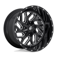 20X9 GLOSS BLACK MILLED 07MM Fuel 1PC Wheel