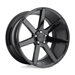 18X8 GLOSS BLACK 40MM Niche 1PC Wheel