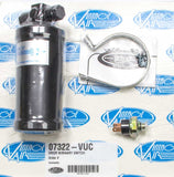 Air Conditioning Drier, Standard, Vertical Mount, 2-1/2 in OD, 6 in Tall, Binary Switch, Bracket, Steel, Black Paint, Each