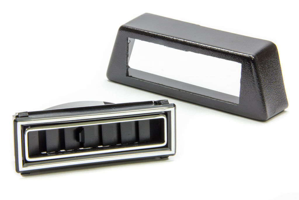 Heating / Cooling Louver, Under Dash, Rectangle, 2.5 in Hose, Plastic, Black / Chrome, Each