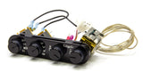 Climate Control Panel, Gen II Streamline, 4 Knob, Horizontal, 5.318 x 1 in Oval, In Dash, Aluminum, Black Anodized, Each