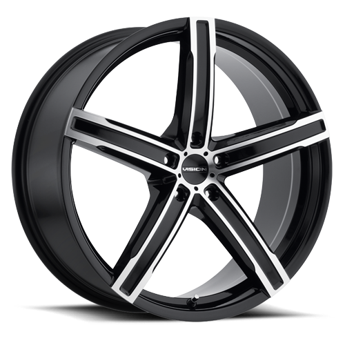 16X7.5 Gloss Black Machined Face wheel with bolt pattern of 5-4.5 (5-114.3)