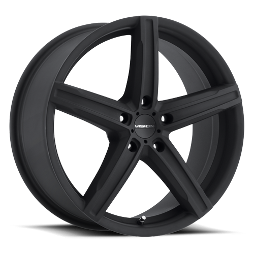 17X8 Satin Black wheel with bolt pattern of 5-4.5 (5-114.3)