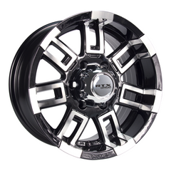 RTX® (Offroad)  081009  Crush  Black Machined  16x8 5x114.3 ET12 CB73.1
