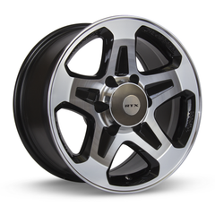 RTX® (RTX)  081927  Courier  Black Machined  16x7 6x130 ET30 CB84.1