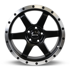 RTX® (RTX)  083014  Dakar  Satin Black Machined Edge Lip  17x8 5x114.3 ET35 CB73.1