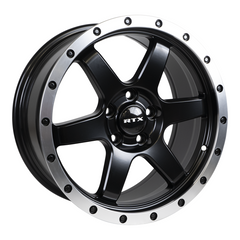 RTX® (RTX)  083014  Dakar  Satin Black Machined Edge Lip  17x8 5x114.3 ET35 CB73.1