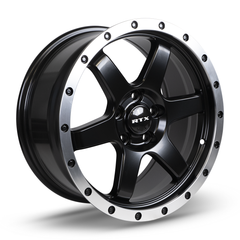 RTX® (RTX)  083012  Dakar  Satin Black Machined Edge Lip  17x8 5x108 ET35 CB63.4