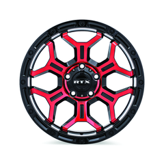 RTX® (Offroad)  083105  Goliath  Gloss Black Machined Red Spokes  18x9 6x135 ET0 CB87.1