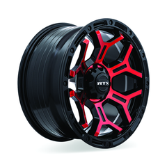 RTX® (Offroad)  083105  Goliath  Gloss Black Machined Red Spokes  18x9 6x135 ET0 CB87.1