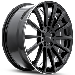 RTX® (OE)  083249  MB02  Gloss Black with Machined Lip  20x8.5 5x112 ET38 CB66.6