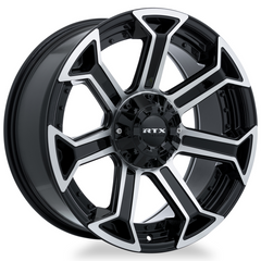 RTX® (Offroad)  082920  Peak  Gloss Black Machined  18x9 6x135/139.7 ET0 CB87.1