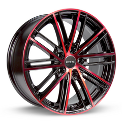 RTX® (RTX)  081209  Strobe 5  Black Machined Red  17x7.5 5x114.3 ET45 CB73.1