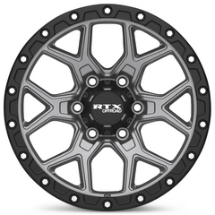 RTX® (Offroad)  178621  Storm  Matte Gunmetal with Black Lip and Milled Rivets  20x9 6x139.7 ET20 CB106.1