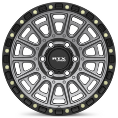 RTX® (Offroad)  178603  Striker  Matte Gunmetal with Black Lip and Milled Rivets  17x8.5 6x139.7 ET10 CB106.1