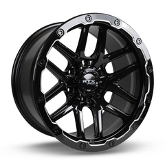 RTX® (Offroad)  082979  Volcano  Gloss Black Milled Edge  18x9.5 6x135 ET-10 CB87.1