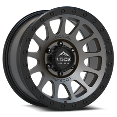 Lock Offroad Yosemite 20x9 6x139.7 +18et 106.2 Matte Gray w/ Matte Black Ring Wheel