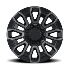 22x8.5 Aluminum Wheel with 8x180 Bolt Pattern - Satin Black Dark Clear Coat