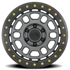 17x8.0 Aluminum Wheel with 6x130 Bolt Pattern - Satin Gunmetal w/ Black E-Coated Ring