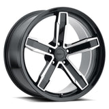 20x10 Aluminum Wheel with 5x4.75 Bolt Pattern - Gloss Black Machine Face