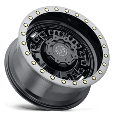18X9.5 GLOSS GUN BLACK W/ MACHINED DARK TINT 12MM Black Rhino Wheel