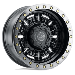 18X9.5 GLOSS GUN BLACK W/ MACHINED DARK TINT 12MM Black Rhino Wheel