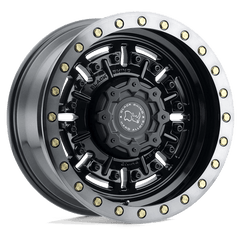 18X9.5 GLOSS GUN BLACK W/ MACHINED DARK TINT 12MM Black Rhino Wheel