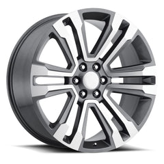 24x10 Aluminum Wheel with 6x5.5 Bolt Pattern - Grey Machine Face