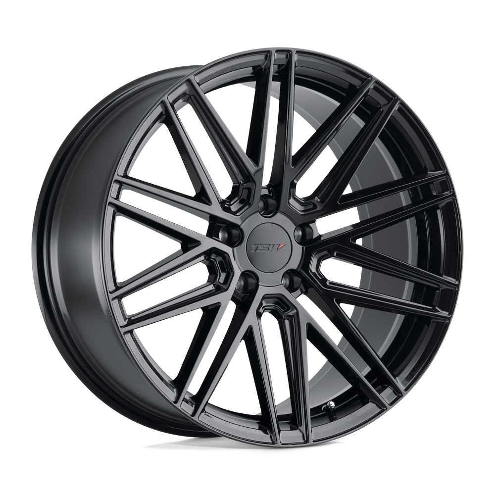 18X9.5 GLOSS BLACK 40MM TSW Wheel