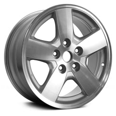 16" x 6.5" Alloy Remanufactured Wheel with 5 x 114.3 Bolt Pattern for Dodge Nitro 2007-2011 - Silver with Machined Face