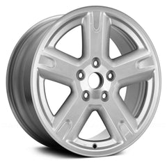 17" x 7" Alloy Remanufactured Wheel with 5 x 114.3 Bolt Pattern for Dodge Nitro 2007–2011 - Silver with Machined Face