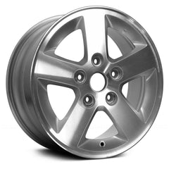 16" x 6.5" Alloy Remanufactured Wheel with 5 x 127 Bolt Pattern for Dodge Grand Caravan 2008–2013 - Silver with Machined Face