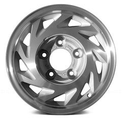 LKQ Corp - 9 Turbine-Spoke Machined with Silver Pockets 15x7 Alloy Factory Wheel for Ford E-Series 1993-2004