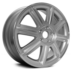 18" x 7" Alloy Remanufactured Wheel with 5 x 108 Bolt Pattern for Ford Five Hundred 2005-2007 - Silver with Machined Accents