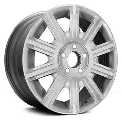 17" x 7" Alloy Remanufactured Wheel with 5 x 114.3 Bolt Pattern for Lincoln Town Car 2006-2011 - Silver with Machined Accents