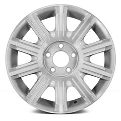 17" x 7" Alloy Remanufactured Wheel with 5 x 114.3 Bolt Pattern for Lincoln Town Car 2006-2011 - Silver with Machined Accents