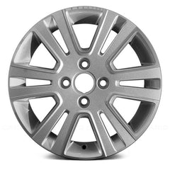 16" x 6" Alloy Remanufactured Wheel with 4 x 108 Bolt Pattern for Ford Focus 2008–2011 - Silver with Machined Face
