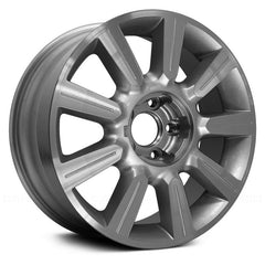 17" x 7.5" Alloy Remanufactured Wheel with 5 x 114.3 Bolt Pattern for Lincoln MKZ 2010-2012 - Silver with Machined Accents