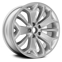 19" x 8.5" Alloy Remanufactured Wheel with 5 x 114.3 Bolt Pattern for Ford Taurus 2013-2017 - Silver with Black Primer