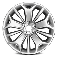 19" x 8.5" Alloy Remanufactured Wheel with 5 x 114.3 Bolt Pattern for Ford Taurus 2013-2017 - Silver with Black Primer
