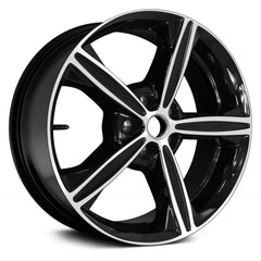 18" x 8" Alloy Remanufactured Wheel with 5 x 108 Bolt Pattern for Ford Fusion 2015–2016 - Black with Machined Face