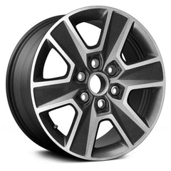 18" x 7.5" Alloy Remanufactured Wheel with 
6 x 135 Bolt Pattern for Ford F-150 2015-2017 - 
Dark Charcoal with Machined Face
