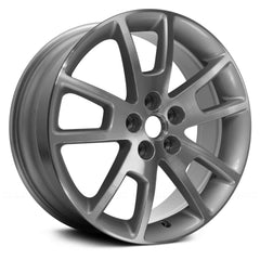 18" x 7" Alloy Remanufactured Wheel with 5 x 110 Bolt Pattern for Chevy Malibu 2008-2012 - Silver with Machined Face