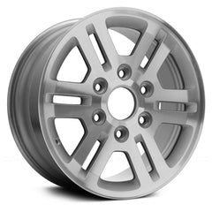 16" x 6.5" Alloy Remanufactured Wheel with 
6 x 139.7 Bolt Pattern for Chevy Colorado 2009-2012 - 
Silver with Machined Face