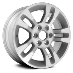 18" x 8.5" Alloy Replica Wheel with 6 x 139.7 Bolt Pattern for Chevrolet Silverado 1500 2014–2017 - Machined and Silver