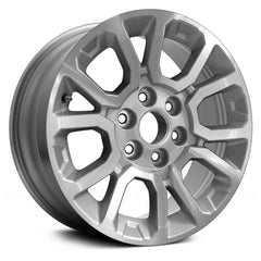 18" x 8.5" Alloy Remanufactured Wheel with 6 x 139.7 Bolt Pattern for GMC Sierra 1500 2014–2017 - Machined and Silver